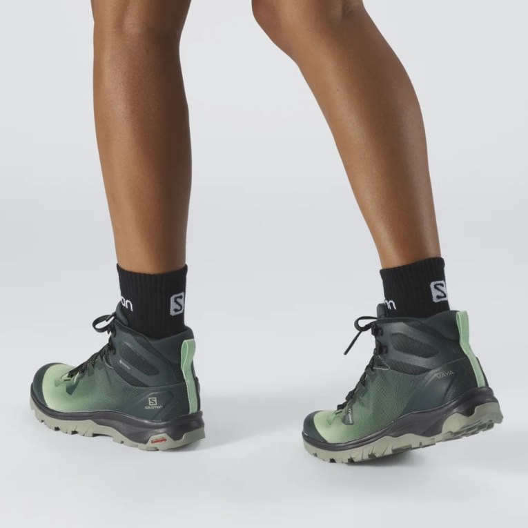 Botas Caminhada Salomon Vaya Mid GTX Feminino Verdes | PT W56291